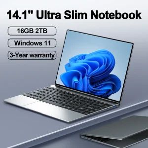 14.1"Ultra Slim Laptop 16GB RAM 2TB SSD Intel N3700 Notebook Gamer